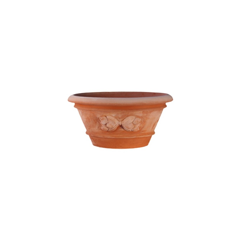 Oval Terracotta Pot with Lemons